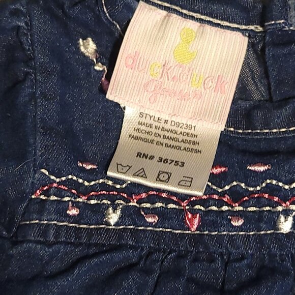 Duck Duck Goose Denim Colored Shirt & Leopard Print Leggings - Picture 5 of 10